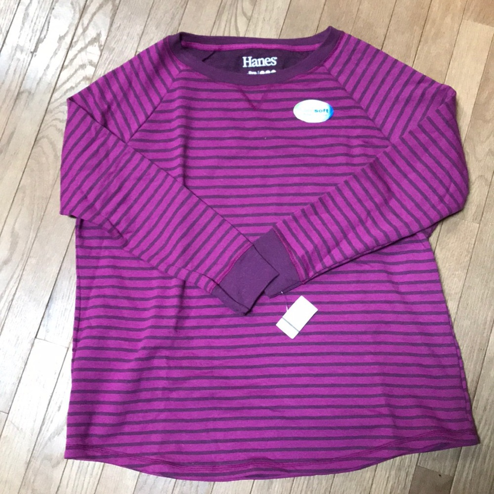 Hanes Fusion Soft long sleeve Top SZ 2XL